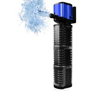 Internal Aquarium Filter for 75-200 Gallons Tank, Removable, Submersible Fish Tank Filter, 400GPH Powerful Pump for Large Fish Tanks, Turtle Tanks, Deodorization Decontamination Filter System (Black)