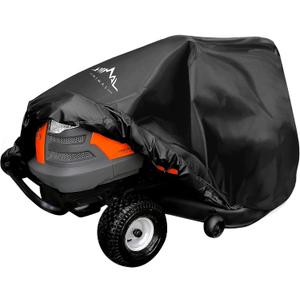 Himal Outdoors Pro Riding Lawn Mower Cover - Heavy Duty 600D Polyester Oxford, Waterproof, UV Resistant, Universal Size Tractor Cover Fits Decks up to 54 with Storage Bag, Black