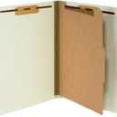 10 Letter Size Gray Green Classification Folders - 1 Divider 2 Inch Tyvek Expansions - Durable 2 Prongs Designed to Organize Standard Medical Files, Office Reports - Letter Size, Green, 10 Pack