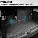 Cargo Mat with Backrest Mat 2-in-1 for 2024 2025 2026 Toyota Grand Highlander Car Mat Accessories, TPE All Weather Cargo Liner Trunk Mat(Grand Highlander-2 in 1 Trunk Mat)
