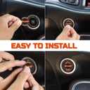 TOOLEPIC Push Start Button Cover for Dodge Challenger Charger Durango Accessories 2015-2025- Engine Start Stop Ignition Switch Kit Interior Accessory for 345 Hemi Style Design Orange