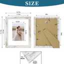 Hongkee 8x10 Picture Frame Set of 4, Made of Real Glass and Distressed White Wooden Frame, 8 by 10 Photo for Wall or Tabletop - Display Picture 5x7 with Mat or 8x10 Without Mat