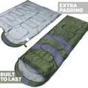 MalloMe Sleeping Bags for Adults Cold Weather & Warm - Backpacking Camping Sleeping Bag for Kids 10-12, Girls, Boys - Lightweight Compact Camping Essentials Gear Accessories Hiking Sleep Must Haves