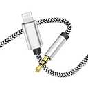 esbeecables Aux Cord for iPhone 6FT, [Apple MFi Certified] Lightning to 3.5 mm Headphone Jack Adapter Male Aux Stereo Nylon Braided Audio Cable for iPhone 14 13 12 11 Pro Max XS XR X 8 7 6 5