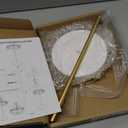 Mkono Necklace Holder Metal Jewelry Display Stand Necklace Organizer with 22 Hooks for Storage and Hanging Bracelet Keychain Home Room Decor for Women, Gold