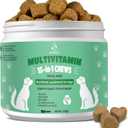 Premium Multivitamin Chewable for Dog - Dogs Vitamins Supplements with Glucosamine HCL Omega-3 Antioxidants Support Digestion Joint Health Immune Function Skin & Coat, Beef Flavor 100 Soft Treats