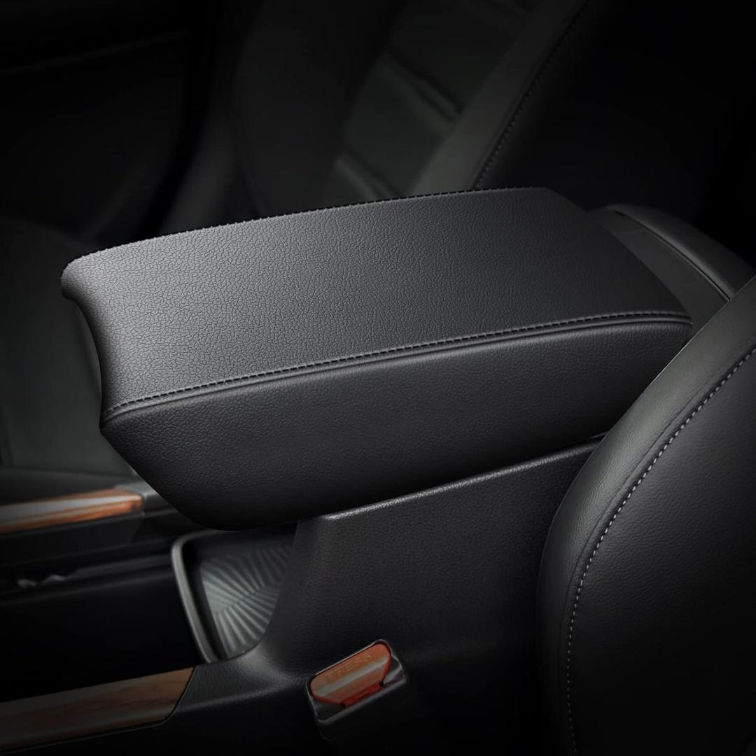 AOMSAZTO Automotive Center Console Cover for CRV Faux Leather Car Armrest Cover Seat Box Protector Custom Fit Compatible for 2017-2022 CRV Black
