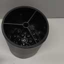 Utensil Caddy Countertop, 360 Rotating Utensil Holder PP 3 Compartment Chopstick Basket Tableware Storage Container for Home Kitchen (Black)