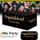 Oudain 6 ft Graduation Tablecloth Congratulations Class of 2026 Party Decorations 72 x 30 Inches Class of 2026 Table Cover Waterproof Washable Fabric Polyester Rectangle for Graduation Party Supplies