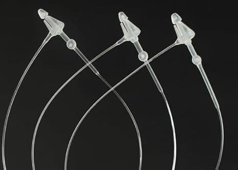 SIDAZON 3 Inch 500 Pcs Plastic Fasteners Hang Tags Clear Snap Lock Pins Security Loop Price Tag Pins Safety Ring Ties for Retail Store Clothing Accessory (3“ 500pcs, Clear)