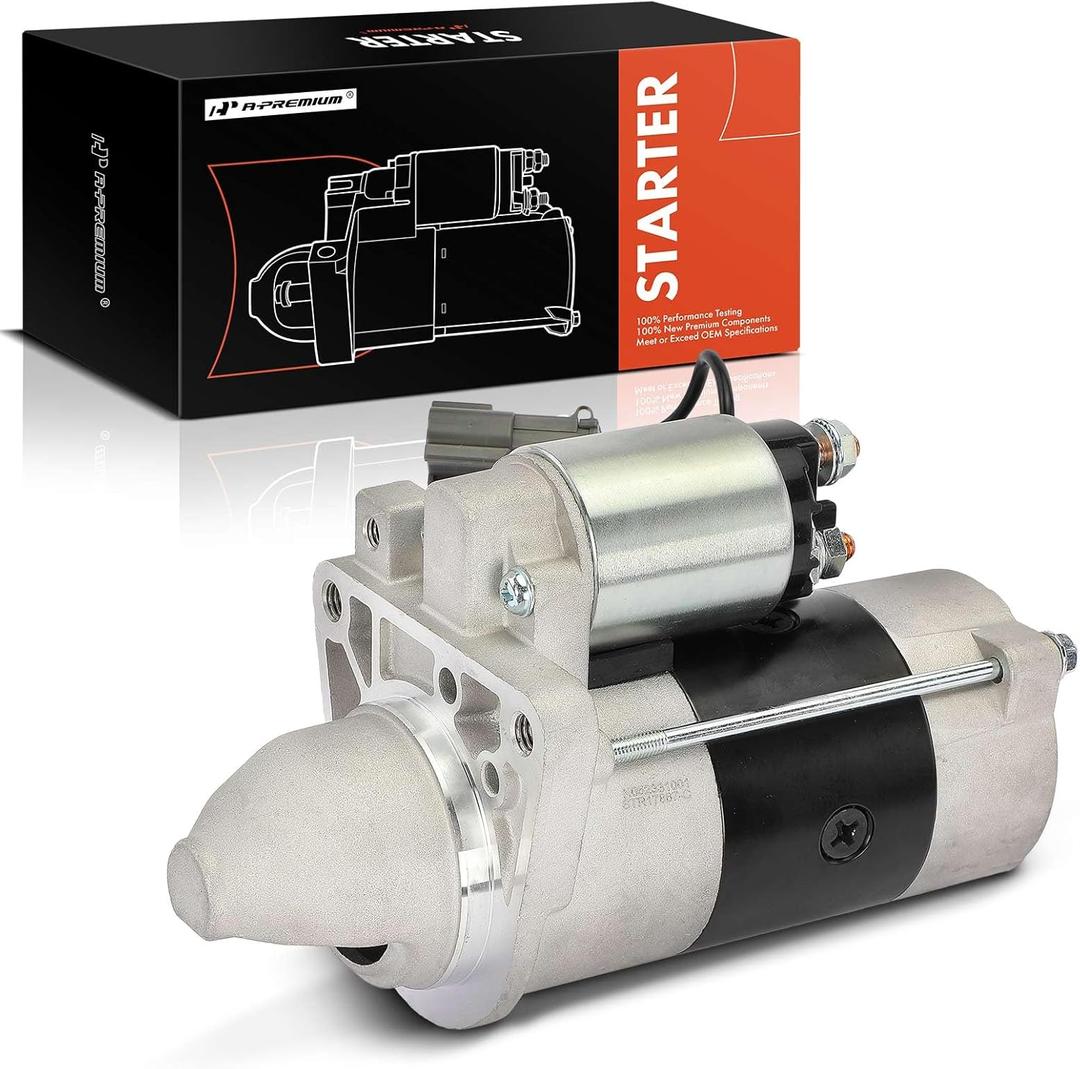 A-Premium Starter Motor Compatible with Nissan Pathfinder 2008-2010, Armada 2005-2009, Titan 2004-2009/2011-2011, Pathfinder Armada 2004-2004 & Infiniti QX56 2004-2010, 12V 2.2KW 10-Teeth Clockwise