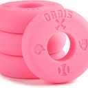Orbis Bat Grip Choke Up Rings with Baseball Icons, 4 Pack, Bat Knob Stacker for Youth Baseball, Softball and Tee Ball, Improve Grip and Reduce Sting (Pink)