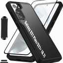 for Galaxy S21 Plus/S21+ 6.7 Inch Double Layer Hybrid Military Grade Rugged Shock Resistant Drop Case with 1 PCS Magnetic Car Mount and 1 PCS HD Tempered Glass Screen Protector (Black)
