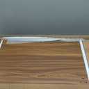 Smuxee Walnut Sideboard Cabinet, Freestanding Buffet Cabinet with Line Groove Design, Wood Storage Cabinet with Adjustable Shelf for Living Room, Entryway, Hallway