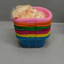 Zcaukya 12 Packs Easter Baskets, 6.5"x4.5"x3.2" Colorful Kids Baskets with Handles, Empty Plastic Easter Basket for Egg Hunt Party Favors