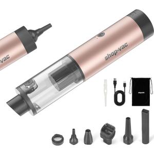 Shop-Vac S4 15000Pa Handheld Mini Car Vacuum Cordless, LED Light, Champagne
