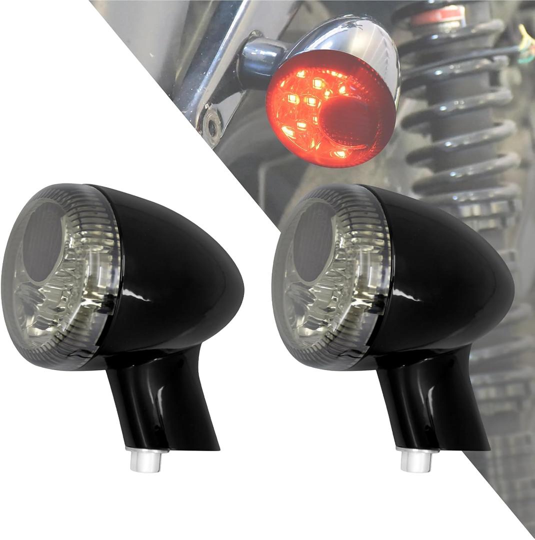 Rear LED Turn Signal Light Running Brake Light Indicator Lamp Fit for Harley Sportster XL883 XL1200 1992-2022 Grey Lens
