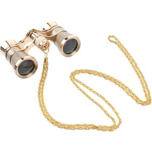 Opera Glasses, 3X25 Theater Binoculars with Necklace Chain, Mini Binocular Compact for Women Adults Musical Concert Outdoor Sightseeing Travel