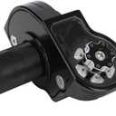 JFG RACING Motorcycle Throttle Assembly,7/8" 22mm Twist Throttle Grips With Rotating Shaft Throttle Cable CNC Universal For CRF50 KLX SSR TTR 110 125 150 200 250cc Dirt Pit Bike ATV Mini Bike Black