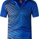 jeansian Men's Short Sleeve Fit Sport Polo Tee Shirts T-Shirts Tshirt Tops Poloshirt Golf Tennis Pickleball LSL195 (XX-Large, Blue)