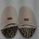 Tanamo House Slippers for Women Men Indoor Barefoot Slippers Socks Slip on House Shoes Cozy Comfy Slippers for Home Bedroom Travel Yoga (9-10 Women/8-9 Men, Leopard Kahaki)