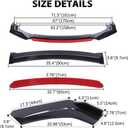 Universal Front Lip for Car,4 PCS Kit Front Bumper Lip Diffuser Front Protector Wide Body Kit Compatible with Honda Civic Toyota Hyundai Nissan Chevy Silverado Dodge Cadillac Altima