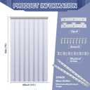 Juexica 48 x 84 Inch Plastic Strip Door Curtain Kit 0.08'' Walk in Cooler Curtains Thickness PVC Freezer Door Curtain Smooth Waterproof Hurricane Shutters Gate for Warehouse Garage Industry(Clear)