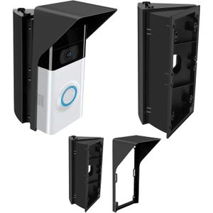 S7 Adjustable Doorbell Angle Mount with Rain Cover, Compatible with Video Doorbell/ Battery Doorbell, Replacement Angle Adjustment Adapter Mounting Bracket Wedge Kit (Anti Glare)
