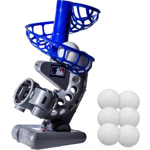 Franklin Sports MLB Electronic Baseball Pitching Machine - Automatic Youth Pitching Machine with (6) Plastic Baseballs Included - Youth Baseball Pitcher