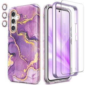 Compatible with Samsung Galaxy A54 5G Case 6.4'', [4 in 1 Full-Body Protection] [Military Grade Drop Tested] Slim Shockproof Protective Cover for Galaxy A54,Purple