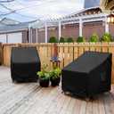 MR. COVER Outdoor Chair Covers Waterproof, Patio Furniture Covers for Rocking Chair, Heavy Duty Anti UV Chair Cover, Fits up to 35W x 37D x 36H Inches, Air Vent and Handles Included, Black, 2 Pack