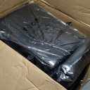 Counter Height Bar Stools Set of 3, 24 Inch Barstools for Kitchen Counter, Kitchen Stools with Bonded Leather Saddle Seats & Heavy Duty Metal Legs, Easy Assembly, All Black