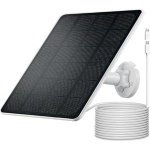 Solar Panel Charger for Arlo Essential 2K Outdoor(2nd Gen)/Essential XL Camera(2nd Gen)/Essential Spotlight, USB C and Micro USB Plug, 9.8ft Cable, Weatherproof (1Pack)