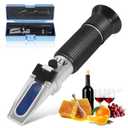 GYE Brix Refractometer with ATC, Dual Scale - Specific Gravity & Brix, Hydrometer in Wine Making and Beer Brewing, Homebrew Kit
