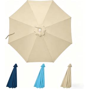D&ONEHOS 10ft Cantilever Umbrella Replacement Canopy for 8 Ribs, Outdoor Offset Cantilever Umbrella Replacement Top Fit 10FT 8 Ribs, Canopy Top Only