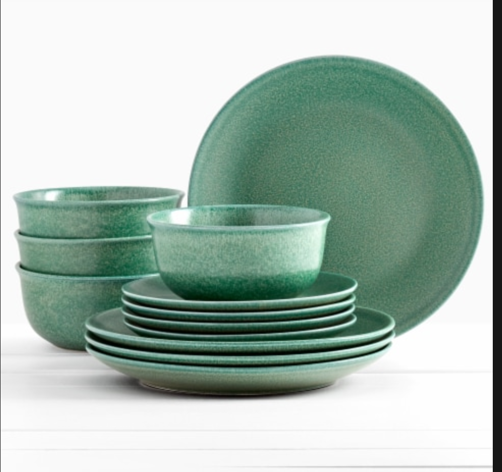 Gallery Service For 4 Madison Dinnerware Set 10 pieces, Green 