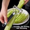 Stainless Steel Multifunctional Double-Sided Peeler - Easily Peel Fruits, Melons, Potatoes and Shredded Papers, Great for Home Cooking (Vegetable Peeler-1) (Vegetable Peeler)