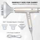 slopehill Professional Hair Dryer with Diffuser, Ionic Hair Dryer,Lightweight Compact Powerful & Fast Salon Blow Dryer with High Speed Brushless Motor, Travel Hairdryer, Women & Men (Ceramic, Stone)