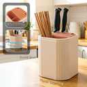 360 Rotating Kitchen Utensil Holder, 6.7" Large Utensil Crock | Removable dividers and drip tray keep cooking utensils organized, dry and easy to reach on any countertop.
