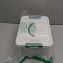 2-packs Latch Storage Boxes with Handle, 7 Quart & 14 Quart Clear plastic Container Tote