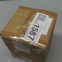 Mini Trash Can with Lid, 1.5 Liter / 0.4 Gallon Small Metal Desk Garbage Bin for Countertop, Coffee Bar, Vanity  White