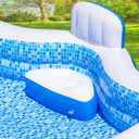Inflatable Swimming Pool with Seat Pump, 121" X 90" X 22" Blow-Up Pool for Kids Adults Oversized Thickened Kiddie Pool Family Full Sized Inflatable Pools for Garden, Backyard, Outdoor Water Party
