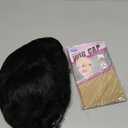 OYM HAIR Short Human Hair Wigs for Black Women Pixie Cut Wig Human Hair for Black Women Brazilian Virgin Human Hair Full Made Wigs for Women Slight Curly 1B Color