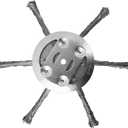 Steel Wire Grass Trimmer Head, 6 Inches String Trimmer Replacement Head, 2025 New Wire Brush Weed Trimmer Head Weed Remover Tool for Lawn Mower Tray, Spindle 0.2 inches (1pcs 6 Blade)