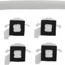 DICMIC Front Upper Top Windshield Molding with Side Clip Compatible with 2007-2014 Toyota FJ Cruiser Replace# 75503-35010, 75503-35060-A0, White