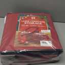 Holiday Cheer Premium Christmas Ornament Storage with 8 Tray  Christmas Storage Container with Dividers Perfect for Holiday Decorations Fits 128 Holiday Ornaments  Tear-Proof Fabric (Large, Red)