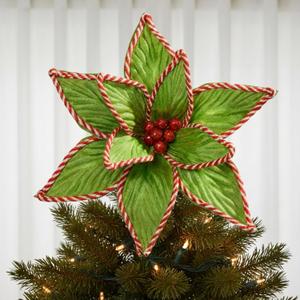 4 Pcs 17 Inches Jumbo Artificial Christmas Flowers Ornaments Large Glitter Flowers Christmas Poinsettias Picks for Xmas Poinsettias Xmas Tree Decor for Wreath Garland Indoor Outdoor Decor
