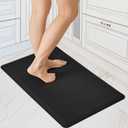 Deconovo Kitchen Mats for Floor, Kitchen Mat and Rugs Cushioned Anti-Fatigue,17.3"x 28", Black, Waterproof, Non Slip, Easy-Clean, Long-Lasting and Comfort at Home, Office, Garage