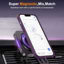 Designed for iPhone 15 Pro Max Case with 360 Rotatable Magnetic Ring Stand [Compatible Mag-Safe] [Military Grade Protection] Translucent Matte Phone Cases for Women Men 6.7'', Purple