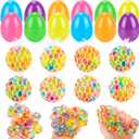 Gralima 18 Pack Easter Eggs with Stress Relief Balls, Easter Basket Stuffers Squeeze Sensory Squishy Balls Fidget Toys for Kids, Easter Eggs Hunt Party Favors Classroom Prizes